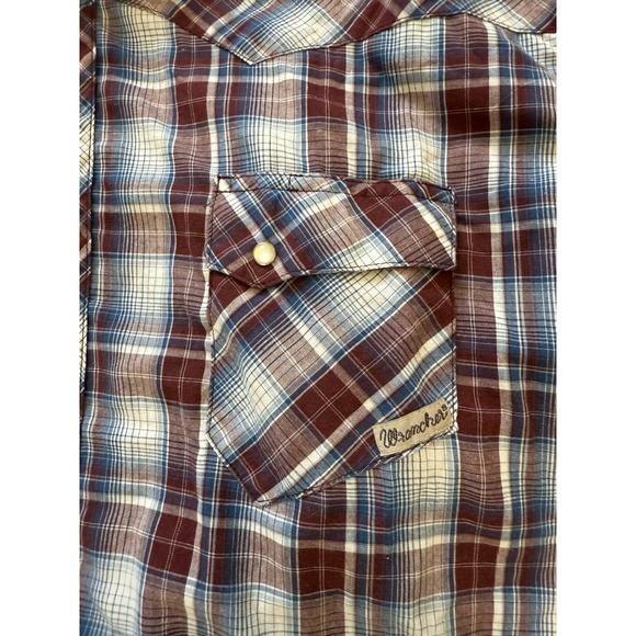 Wrangler Wrancher Plaid Shirt Lot Bundle‎ Mens 2X Pearl Snap Long Sleeve Western - Picture 7 of 7
